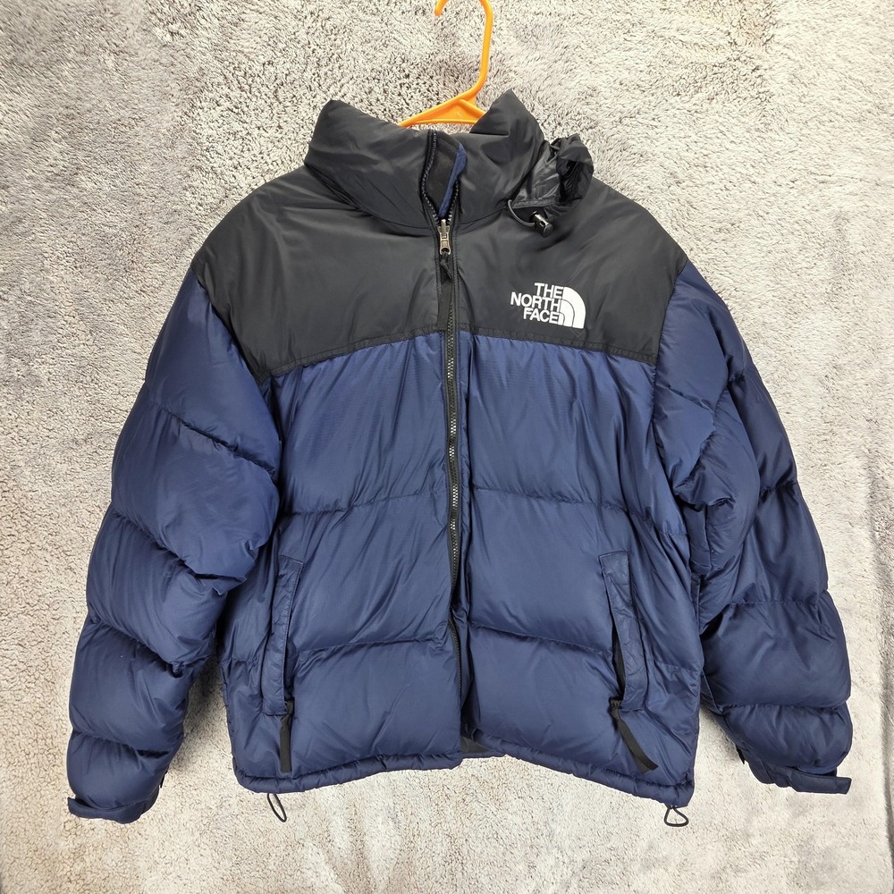 North Face Jacket Mens Large Blue Retro Nuptse Insulated 700 Down Filled Puffer